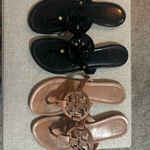 Tory Burch Women's Black and Tan Sandals